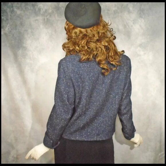 50s Atomic Fleck Boxy Blazer New Look High Fashion Suit Jacket - Picture 7 of 13